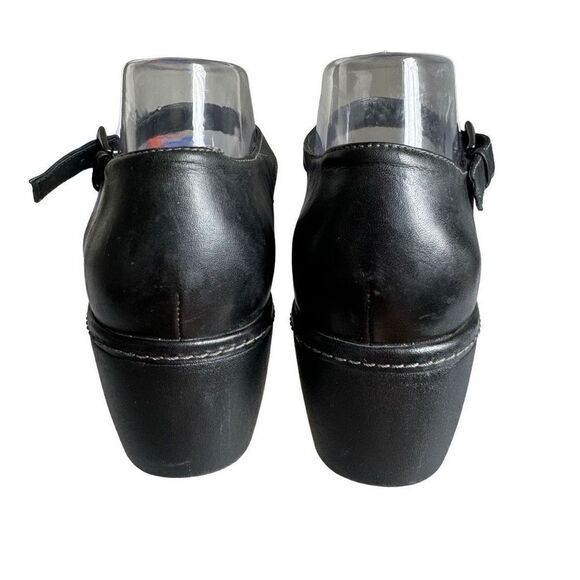 Ecco Mary Jane Black Buckle Strap Leather Clogs Shoes Size EU 41 US 10 - Picture 5 of 10